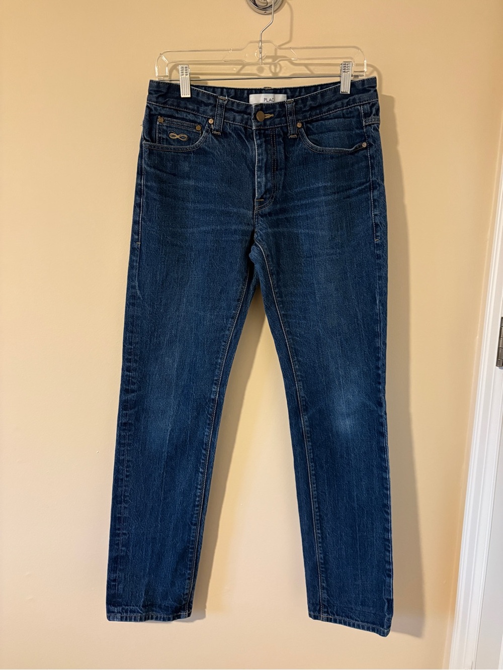 Slim Straight Men’s Jeans - Dark Blue